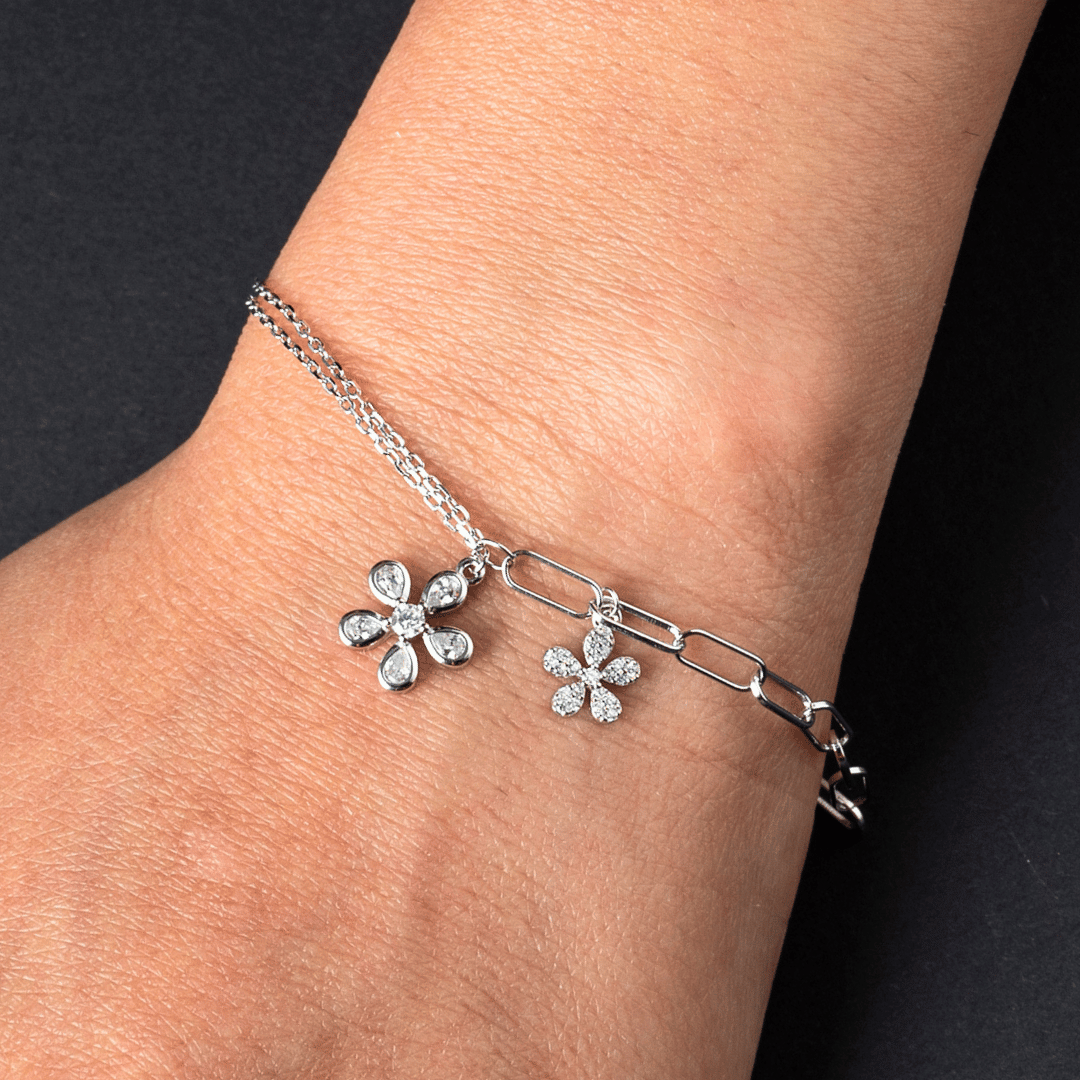 Flower Charm Bracelet