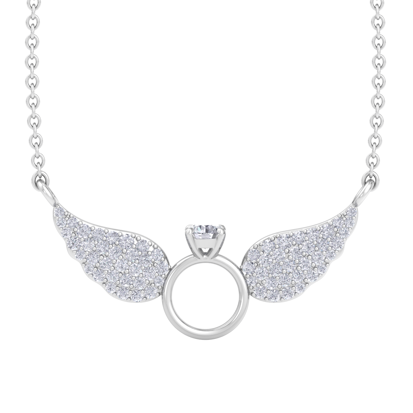 Ethereal Circle Winged Charm