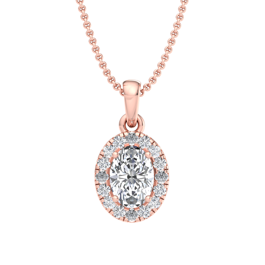 Sparkling Oval Pendant