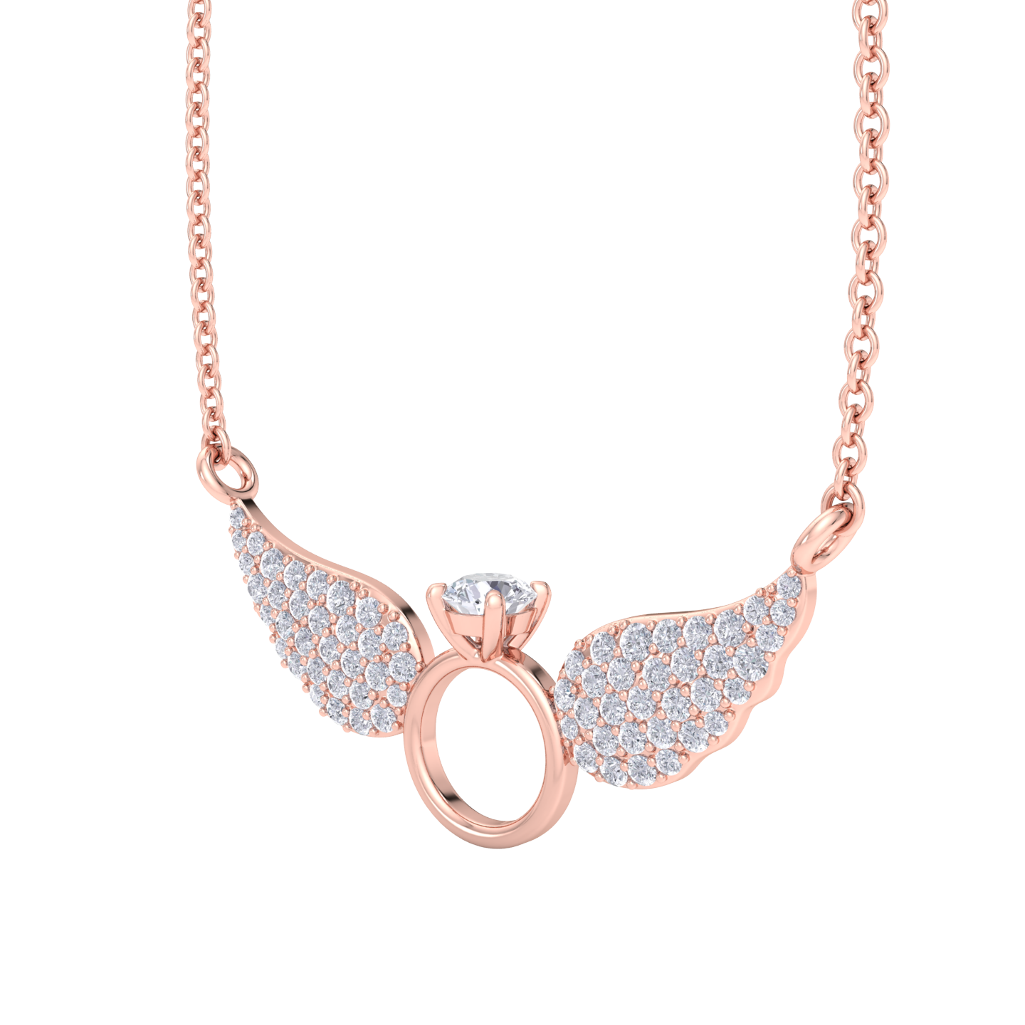 Ethereal Circle Winged Charm