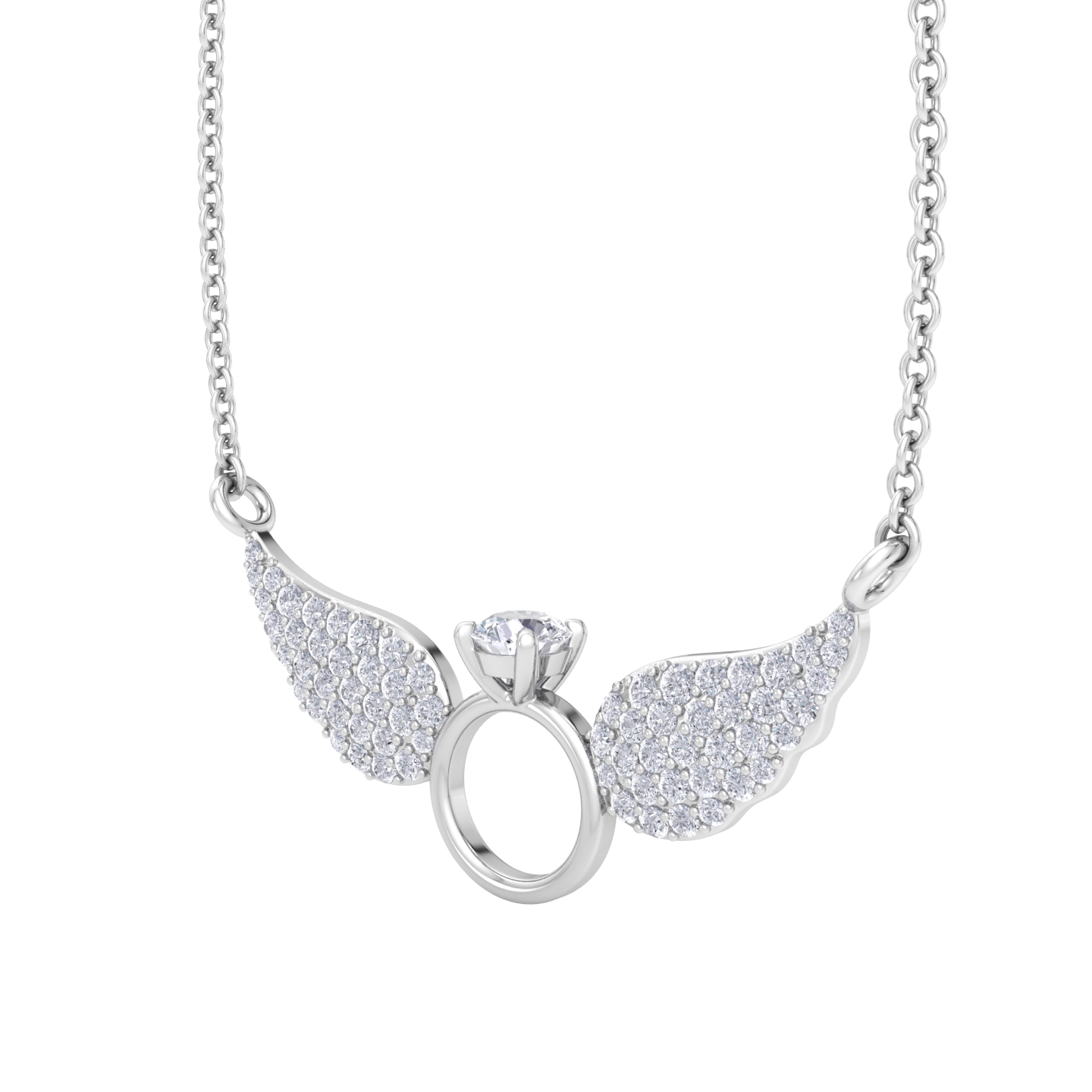 Ethereal Circle Winged Charm