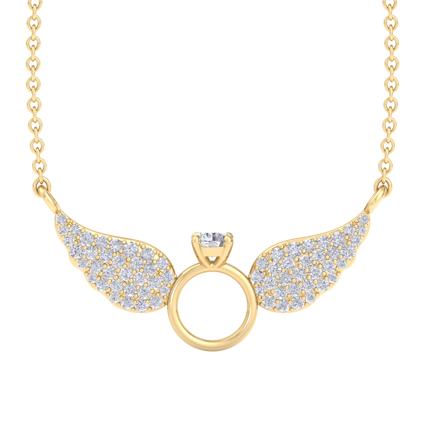 Ethereal Circle Winged Charm